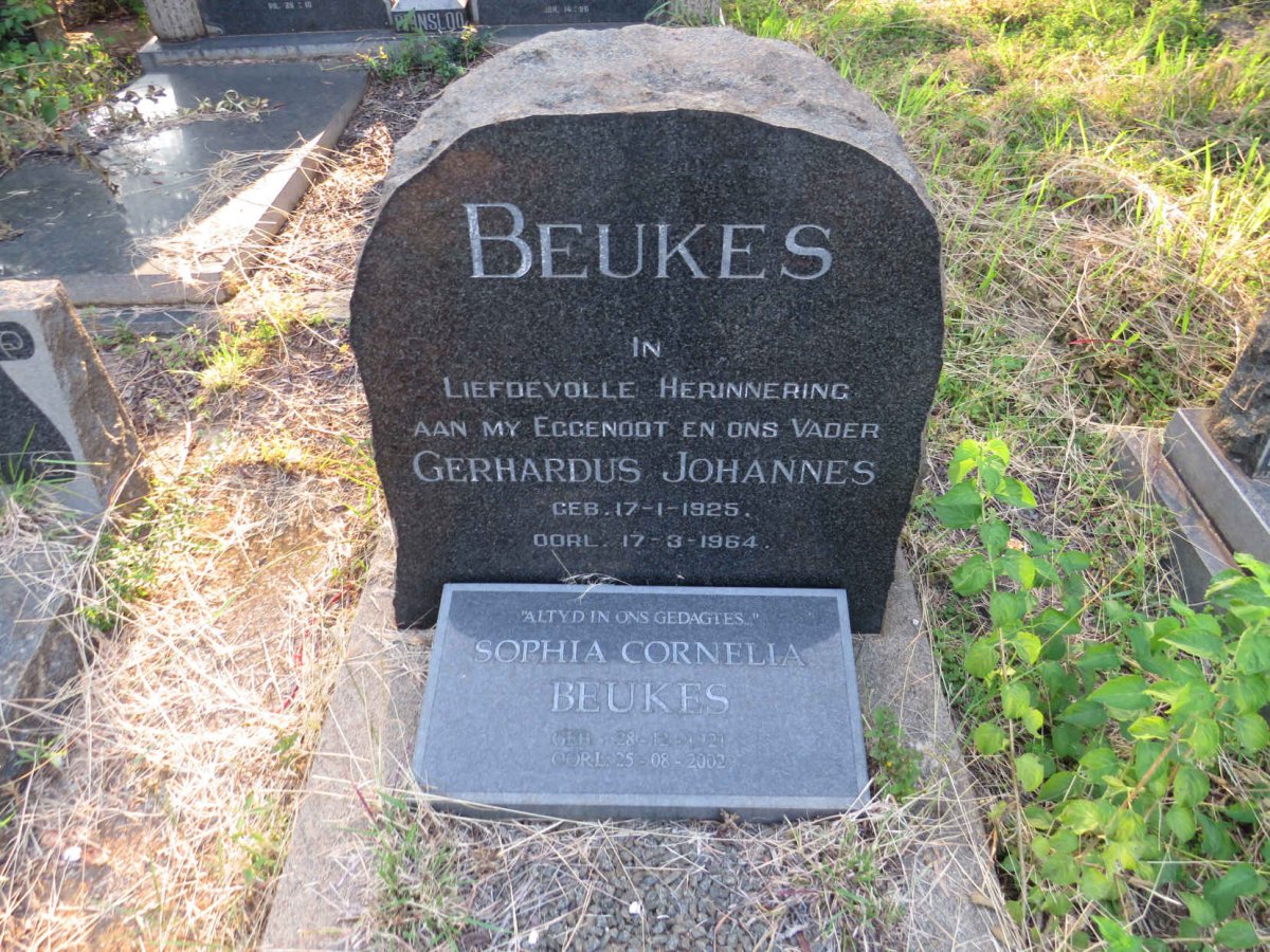BEUKES Gerhardus Johannes 1925-1964 & Sophia Cornelia 1921-2002 _1