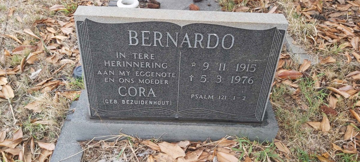 BERNARDO Cora nee BEZUIDENHOUT 1915-1976