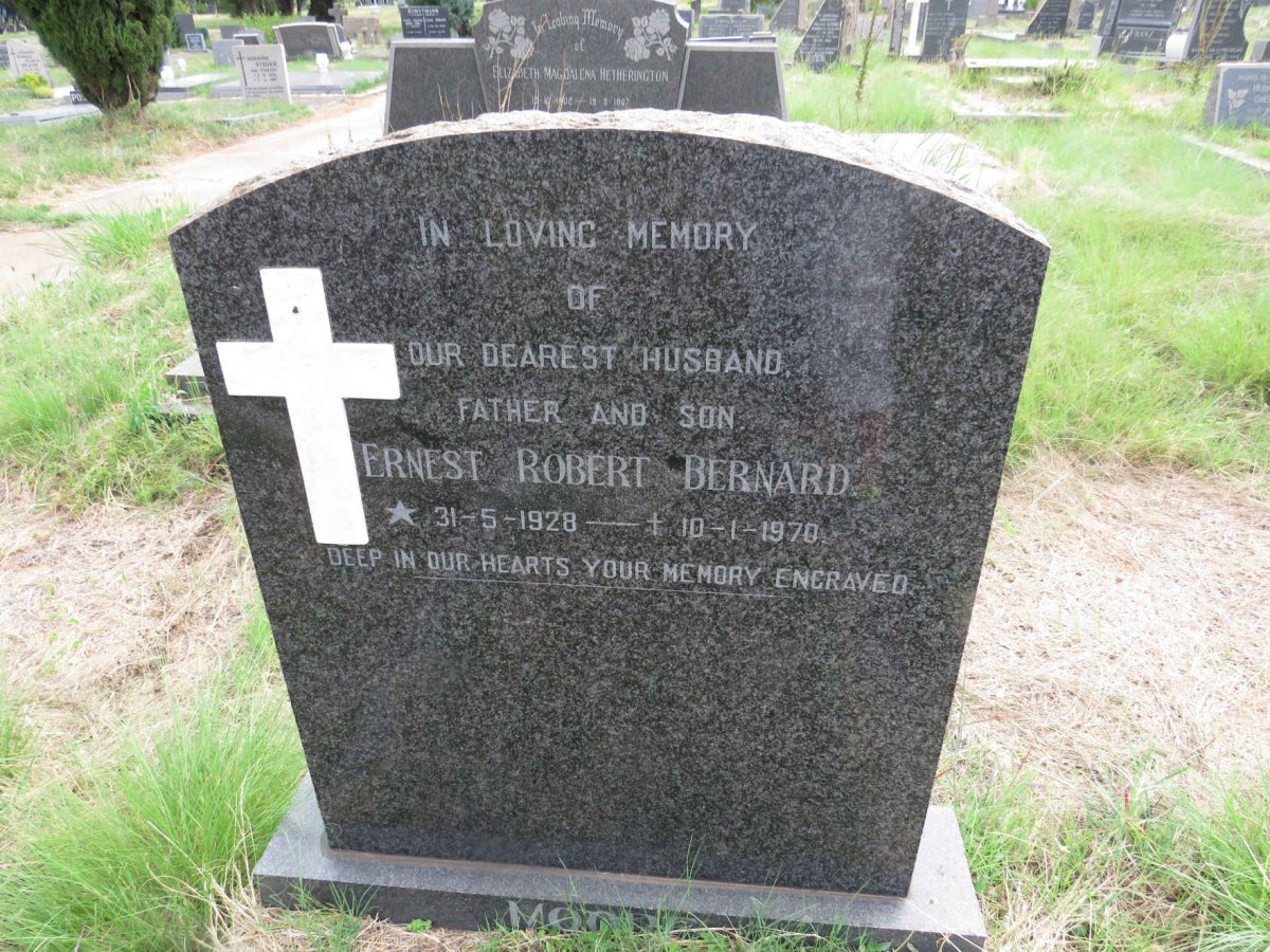 BERNARD Ernest Robert 1928-1970