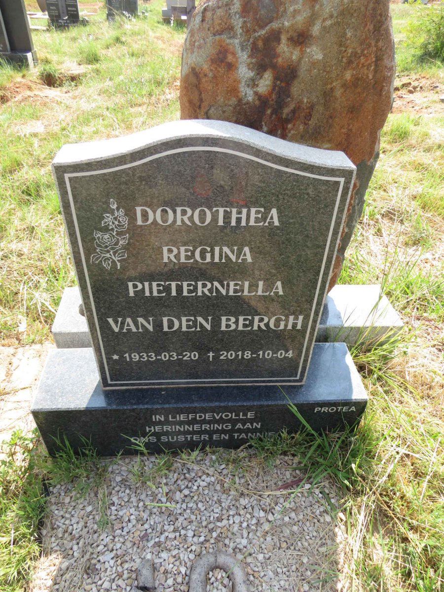 BERGH Dorothea Regina Pieternella, van den 1933-2018