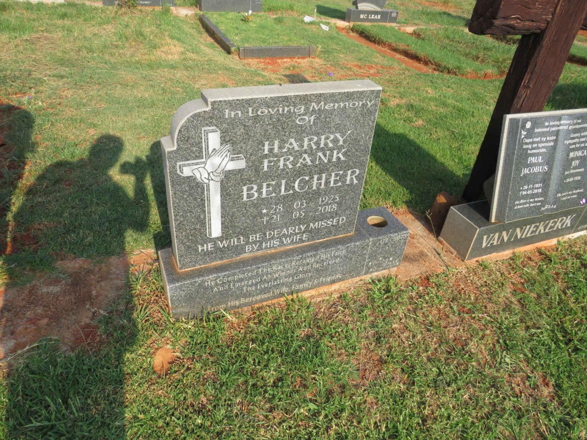 BELCHER Harry Frank 1925-2018