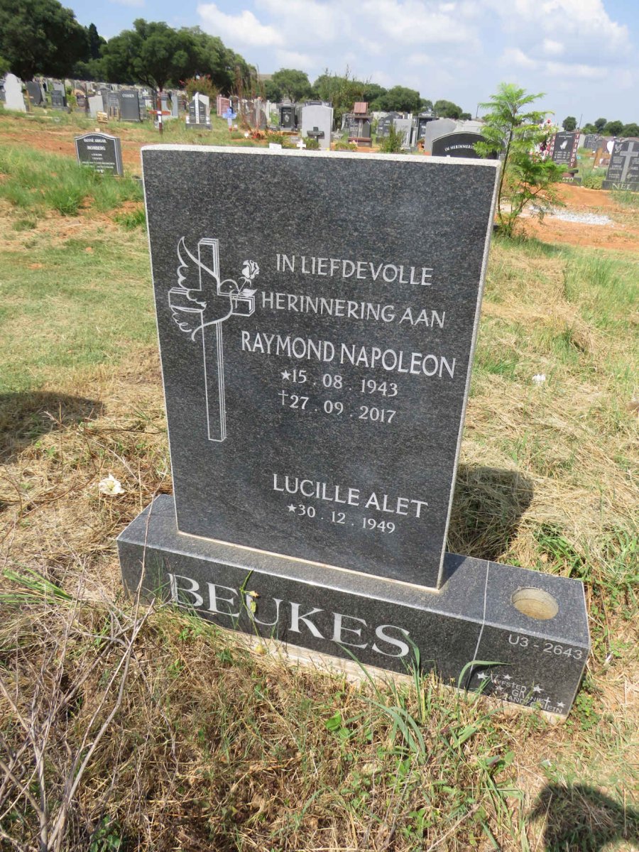 BEUKES Raymond Napoleon 1943-2017 & Lucille Alet 1949- 