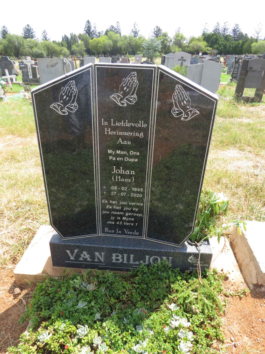 BILJON Johan, van 1945-2020