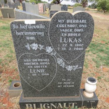 BLIGNAUT Lukas 1942-2000 & Lenie 1950-
