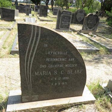 BLAKE Maria S.C. 1890-1971 