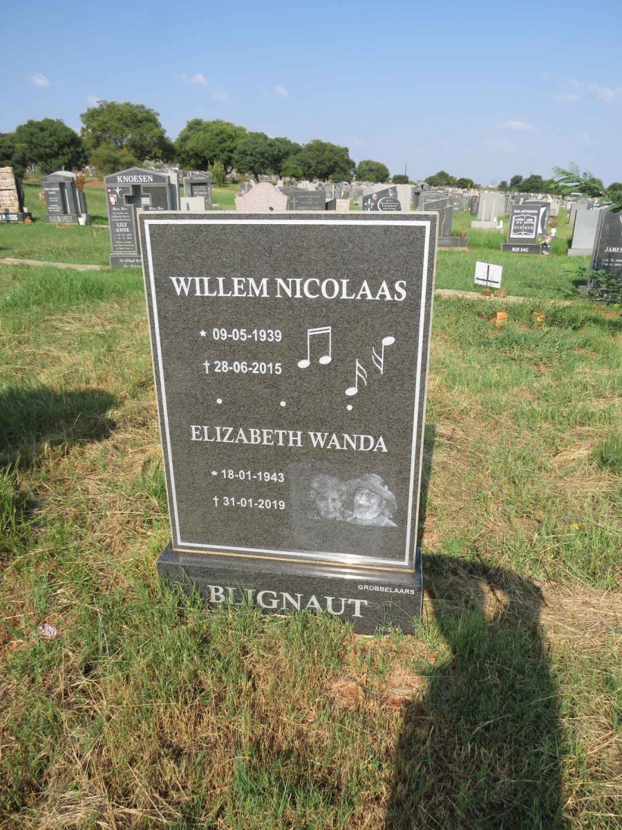 BLIGNAUT Willem Nicolaas 1939-2015 & Elizabeth Wanda 1943-2019
