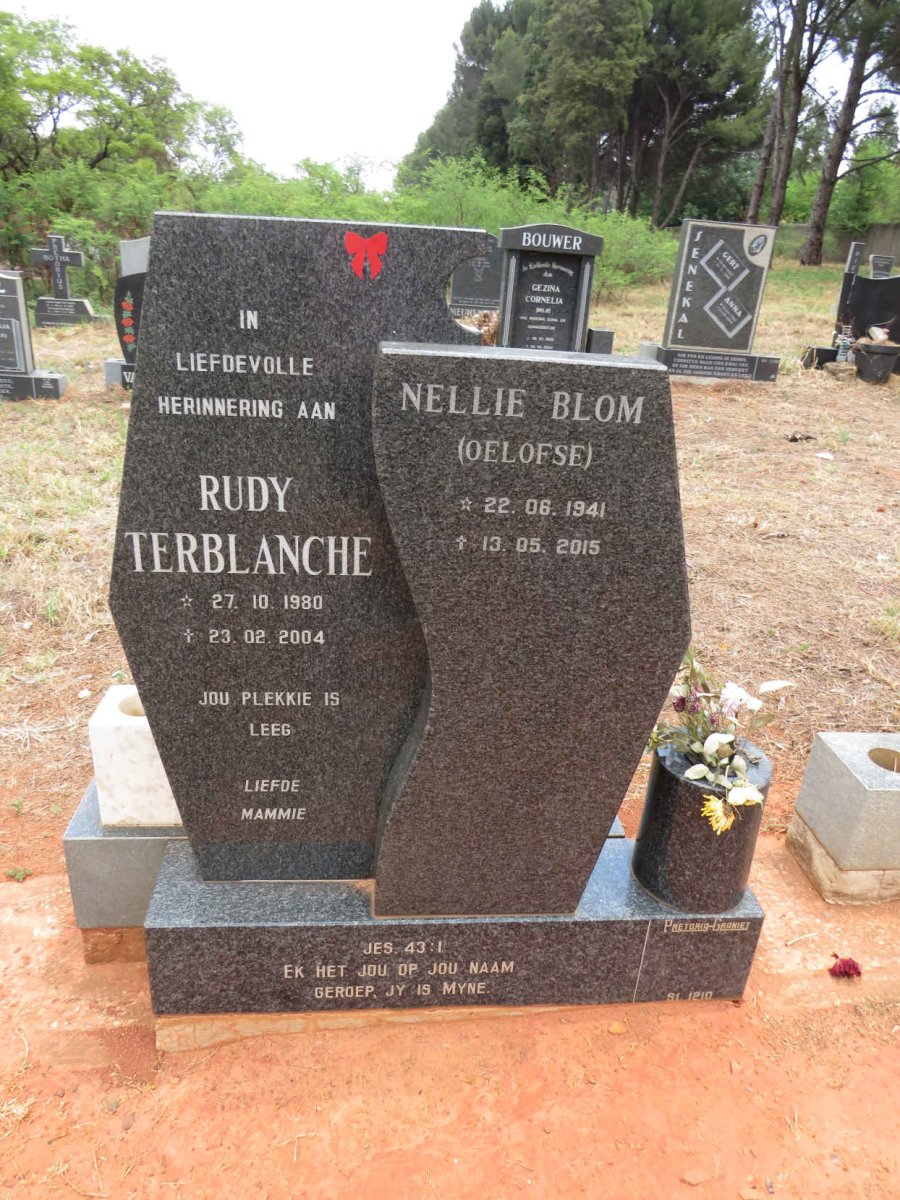BLOM Nellie nee OELOFSE 1941-2015 :: TERBLANCHE Rudy 1980-2004 
