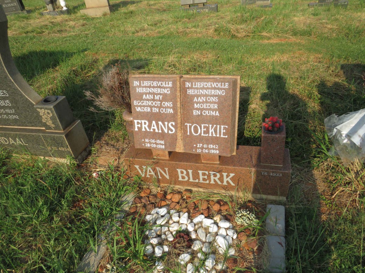 BLERK Frans, van 1946-1998 & Toekie 1942-1999