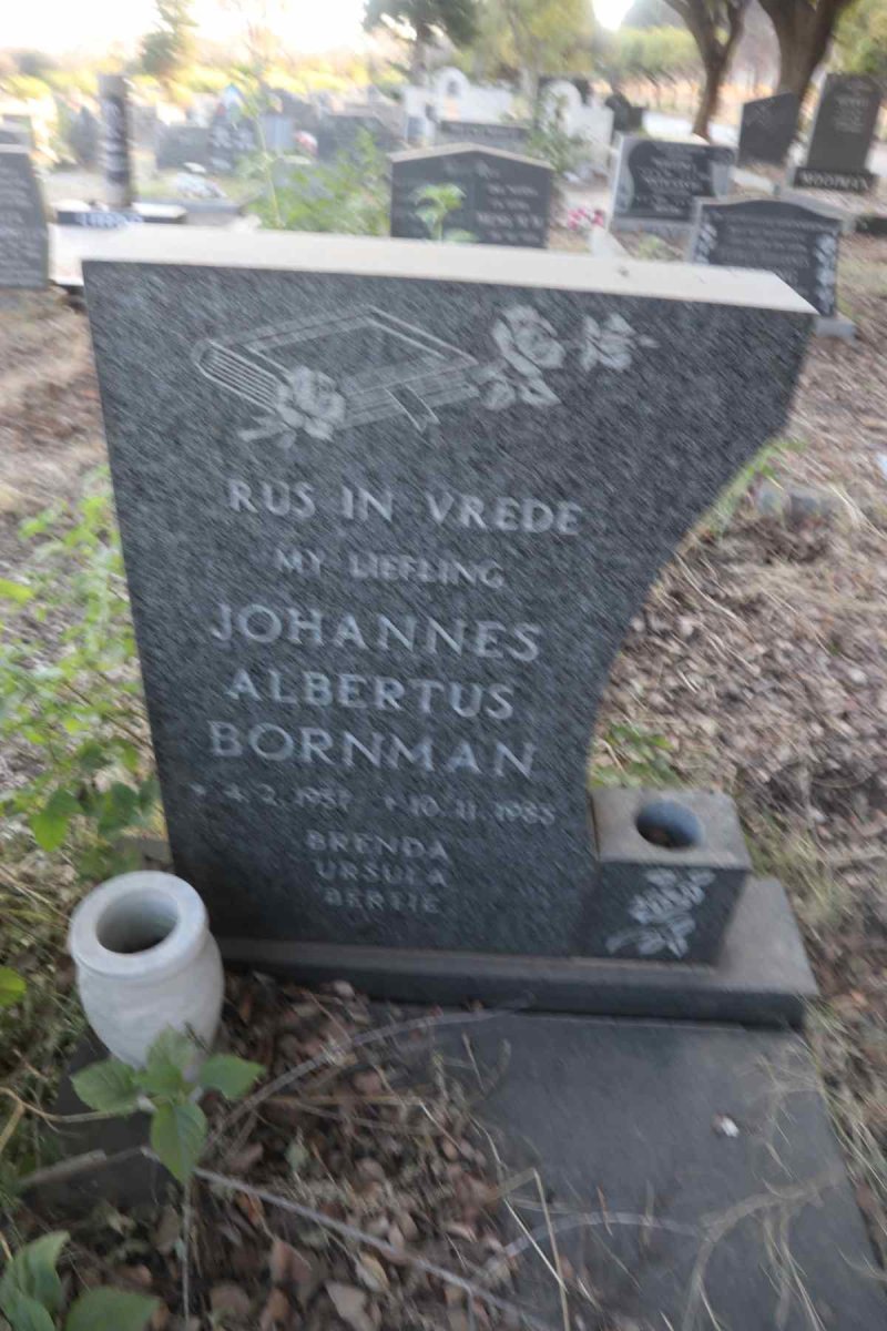 BORNMAN Johannes Albertus 1957-1985