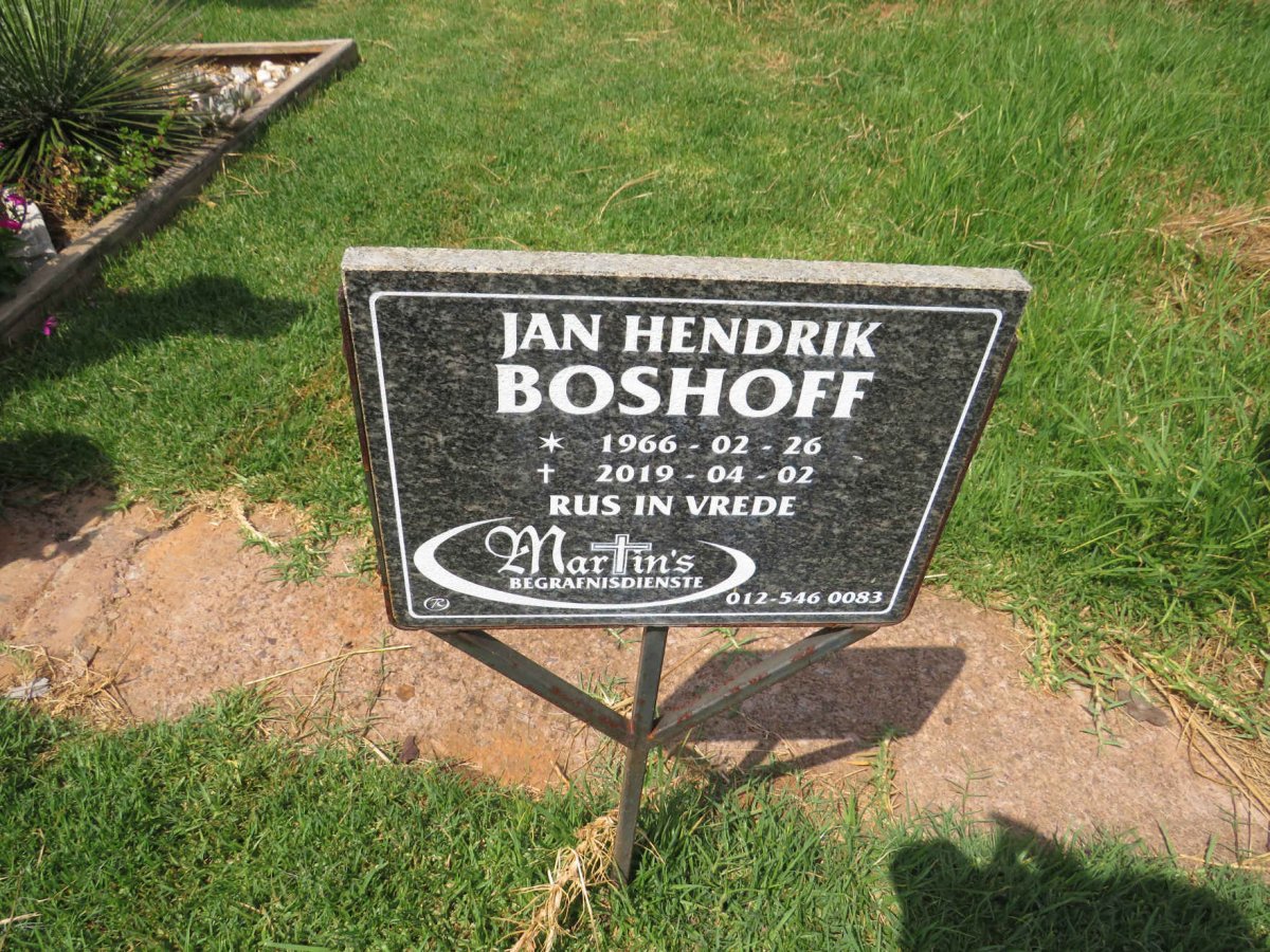 BOSHOFF Jan Hendrik 1966-2019