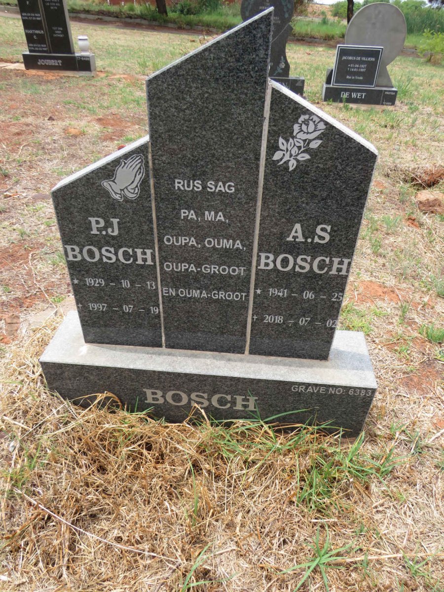 BOSCH P.J. 1929-1997 & A.S. 1941-2018