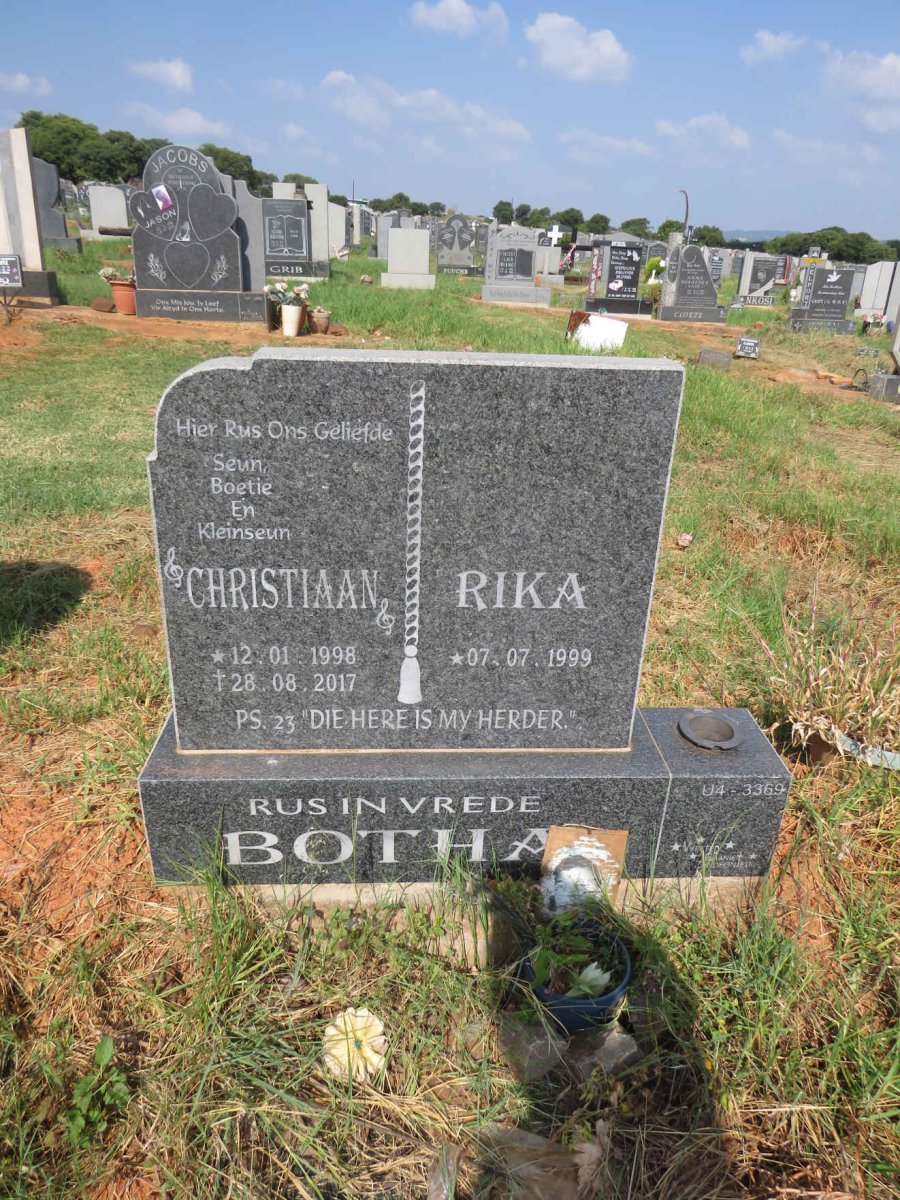 BOTHA Christiaan 1998-2017 & Rika 1999- 
