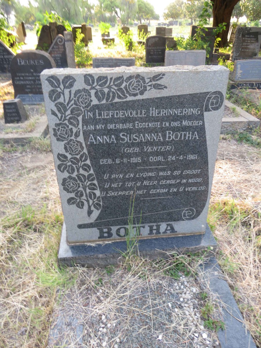 BOTHA Anna Susanna nee VENTER 1915-1961