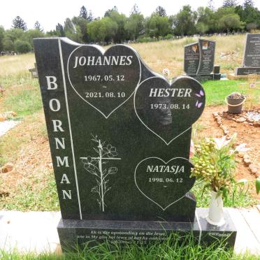 BORNMAN Johannes 1967-2021 & Hester 1973- :: BORNMAN Natasja 1998- 