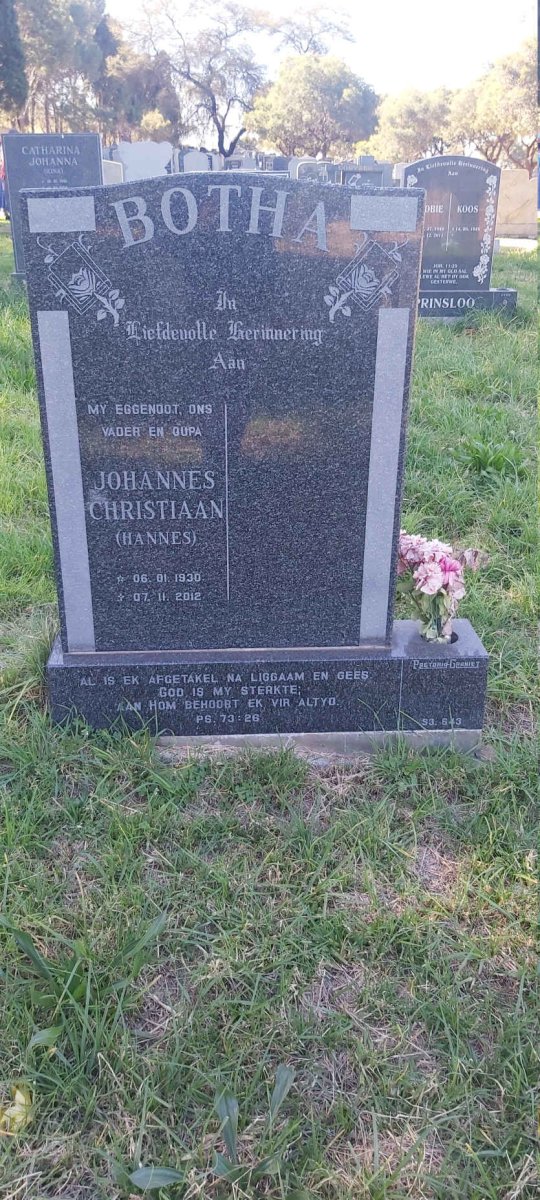 BOTHA Johannes Christiaan 1930-2012