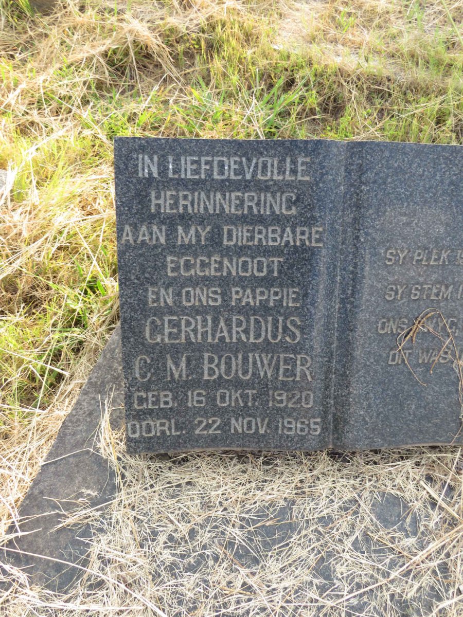 BOUWER Gerhardus C.M. 1920-1965