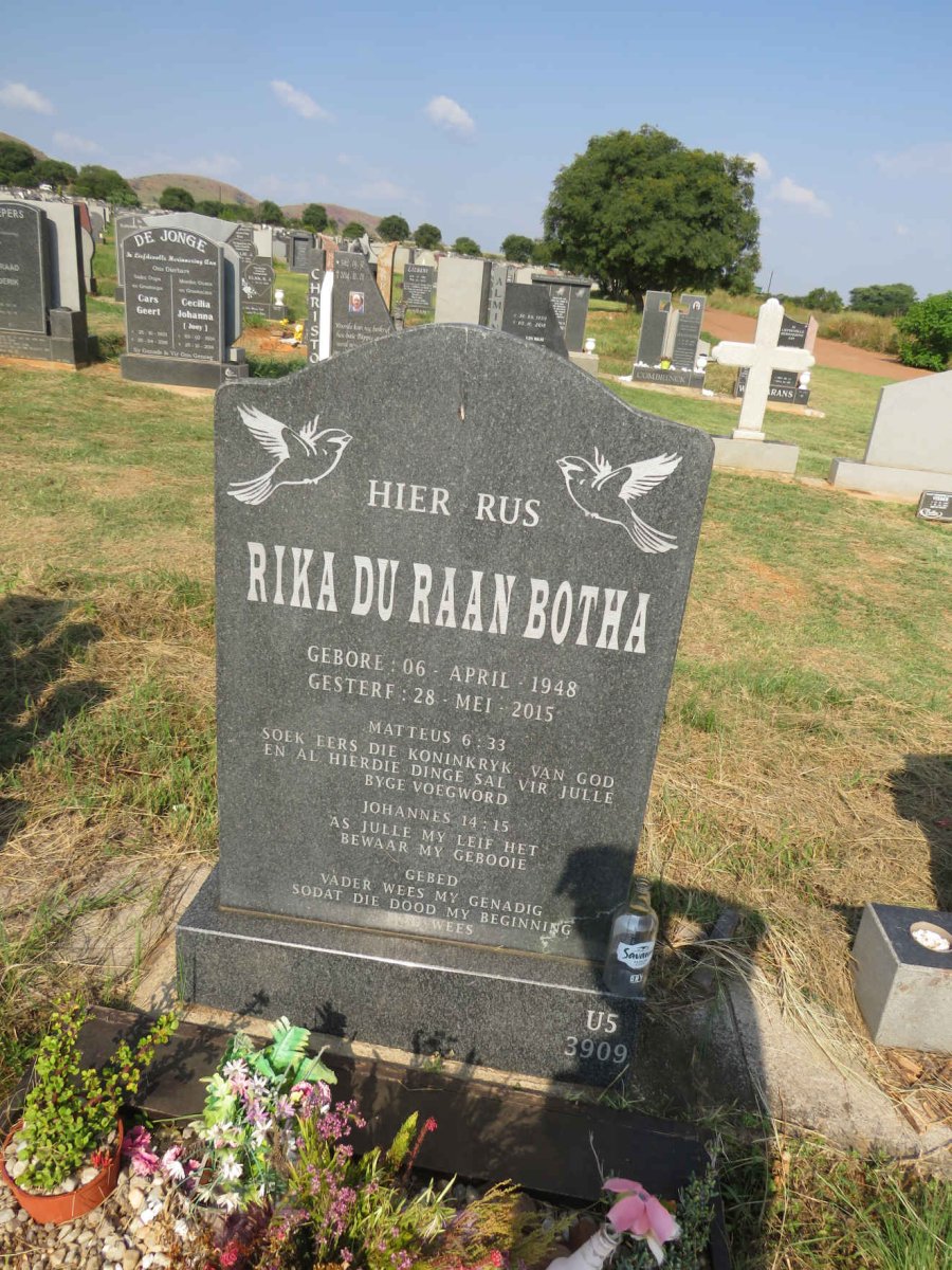 BOTHA Rika Du Raan 1948-2015