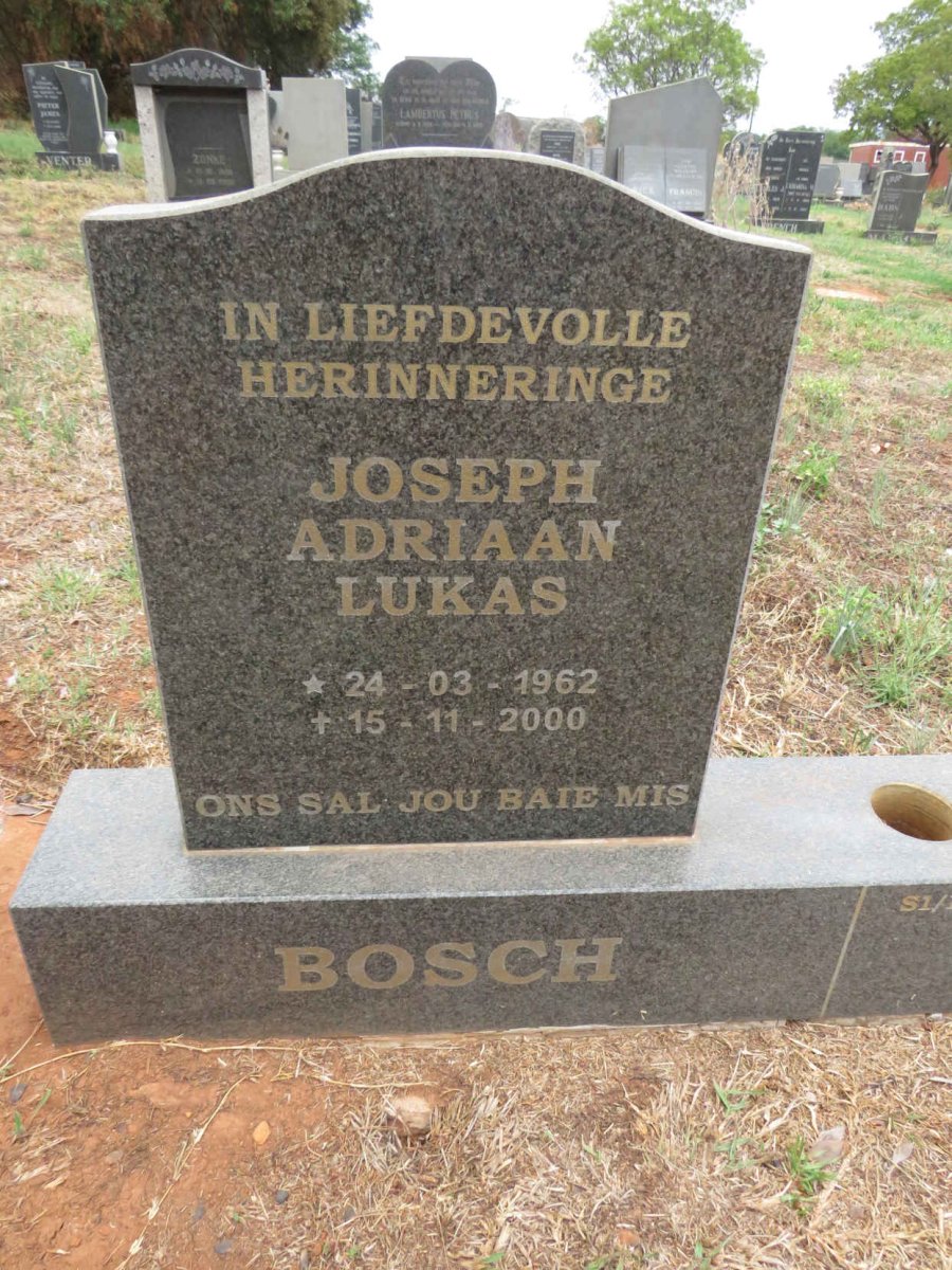 BOSCH Joseph Adriaan Lukas 1962-2000