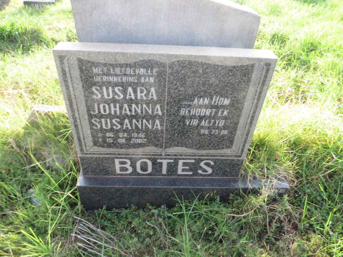 BOTES Susara Johanna Susanna 1946-2002