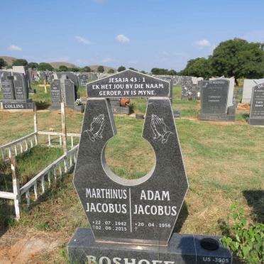 BOSHOFF Marthinus Jacobus 1942-2015 :: BOSHOFF Adam Jacobus 1956-