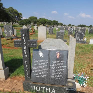 BOTHA Elizabeth Francina 1954-2016