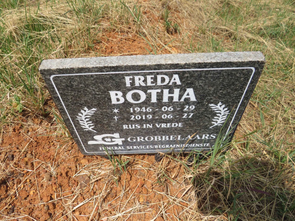 BOTHA Freda 1946-2019