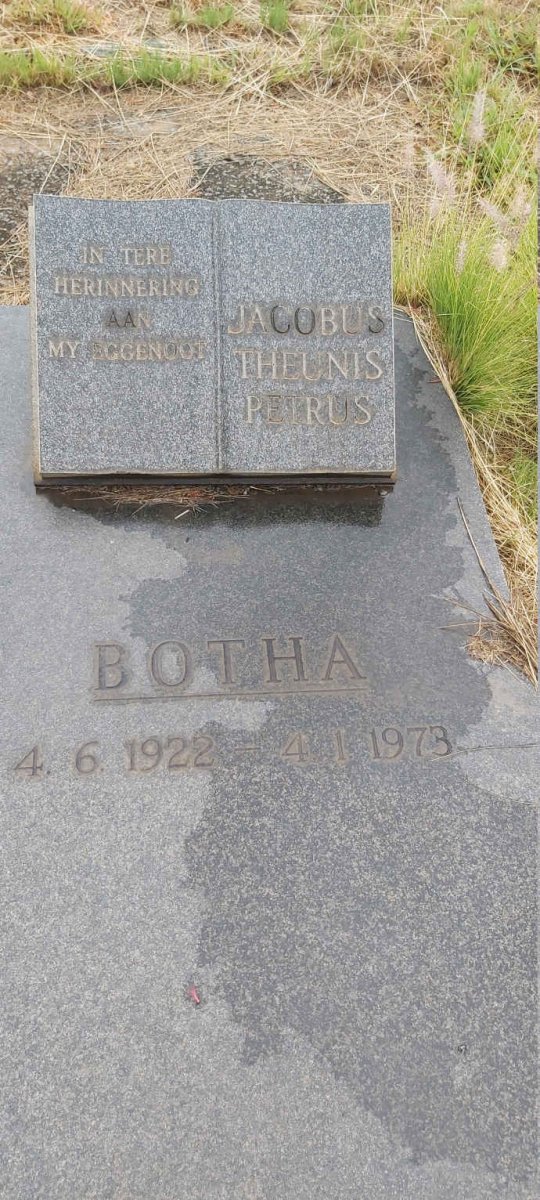 BOTHA Jacobus Theunis Petrus 1922-1973