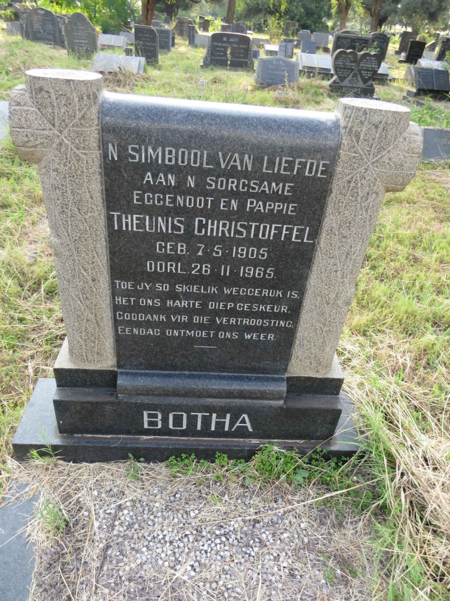 BOTHA Theunis Christoffel 1905-1965
