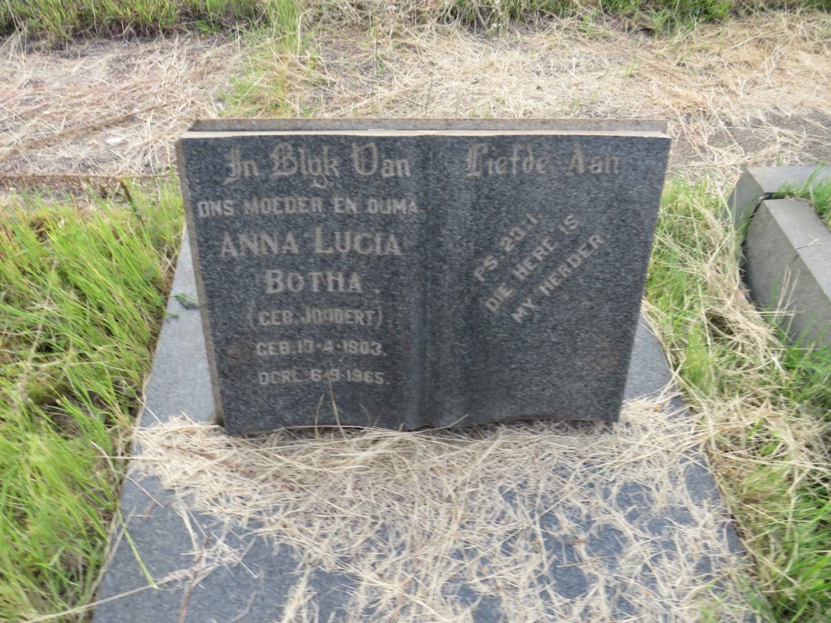 BOTHA Anna Lucia nee JOUBERT 1903-1965