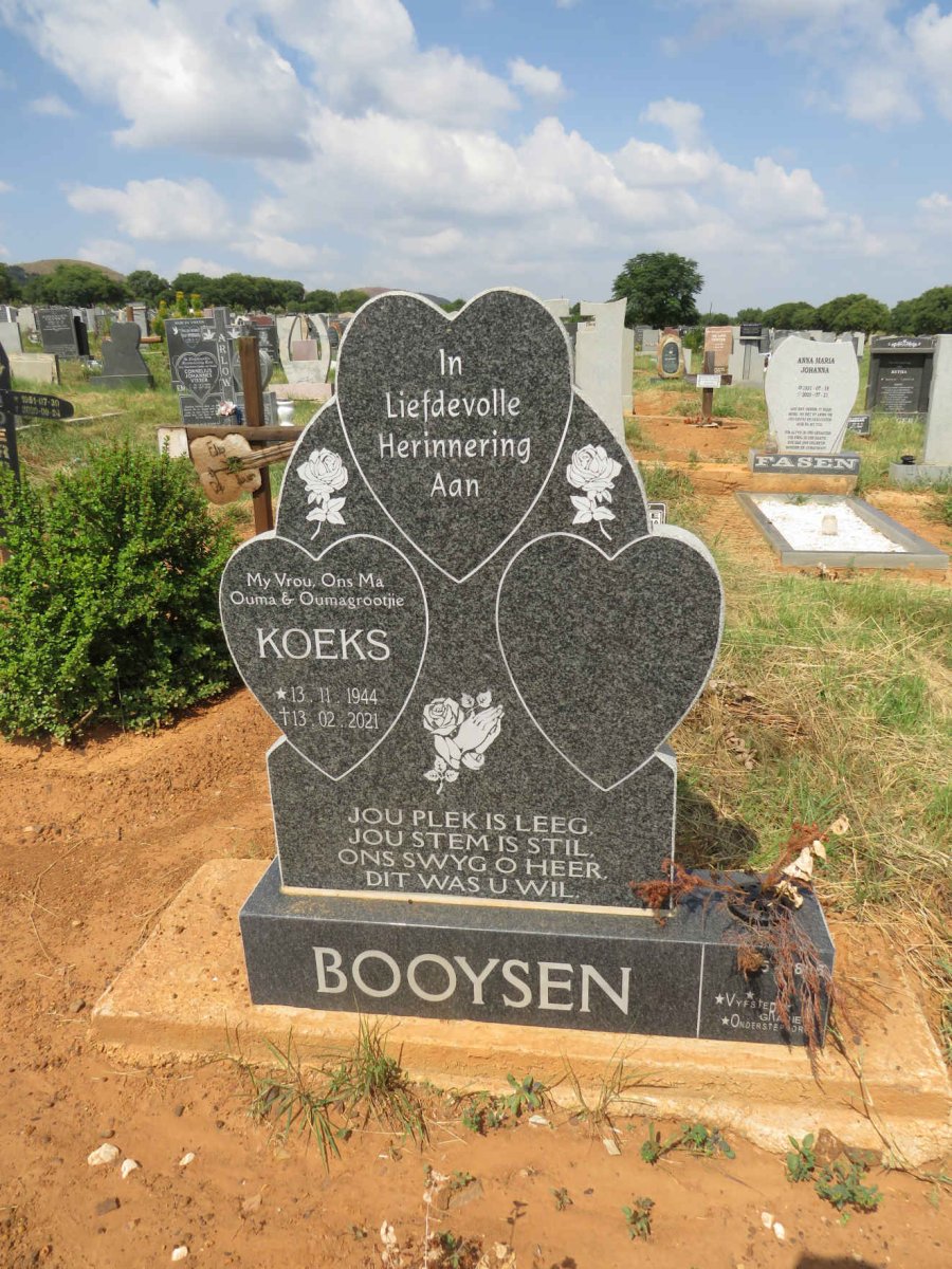 BOOYSEN Koeks 1944-2021