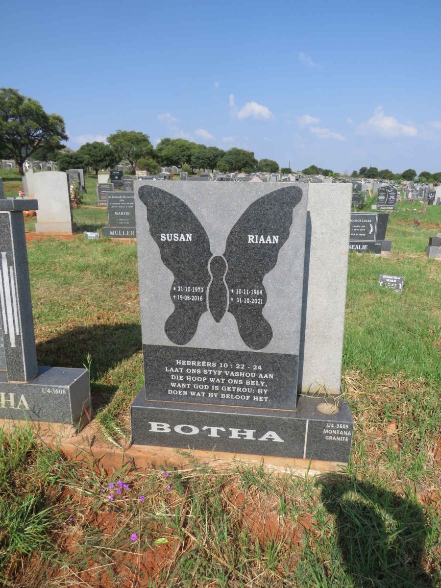 BOTHA Riaan 1964-2021 :: BOTHA Susan 1973-2016