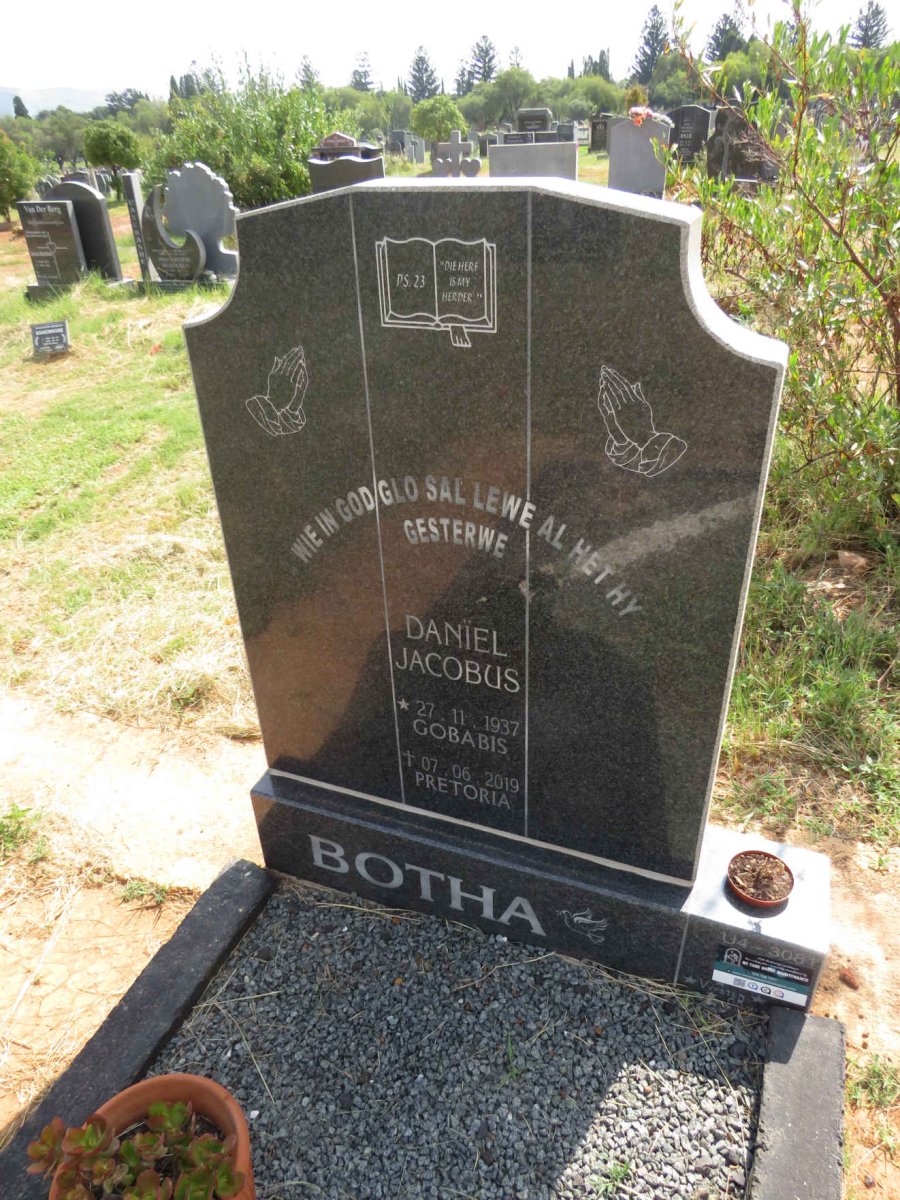 BOTHA Daniel Jacobus 1937-2019