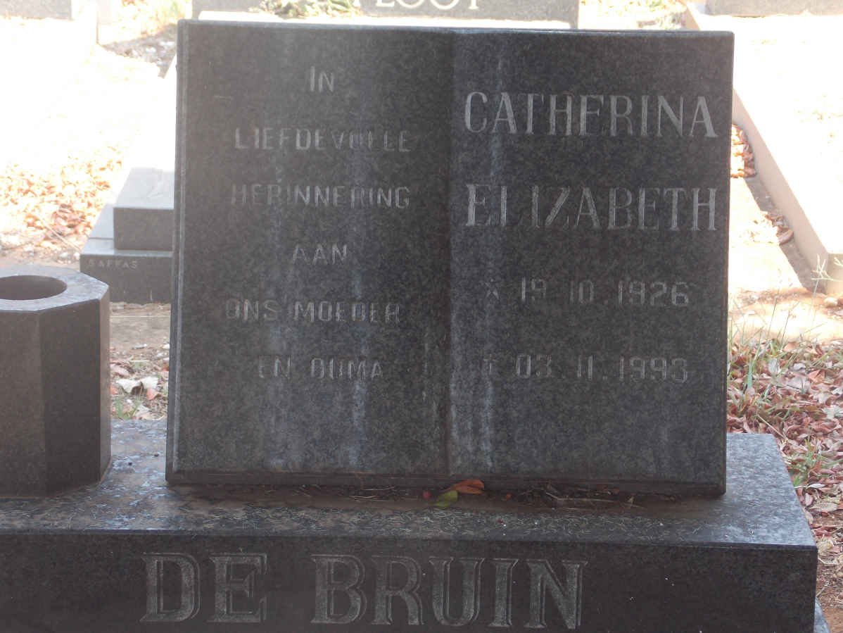 BRUIN Catherina Elizabeth, de 1926-1993