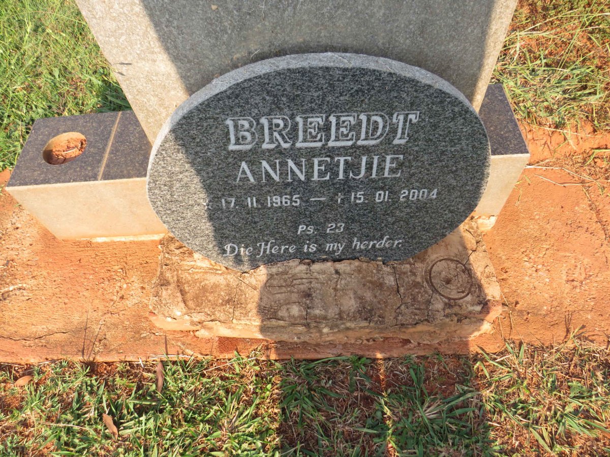 BREEDT Annetjie 1965-2004