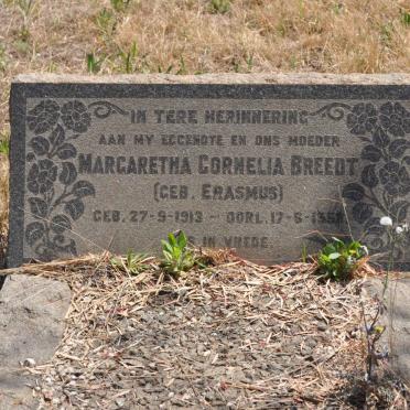 BREEDT Margaretha Cornelia nee ERASMUS 1913-1958