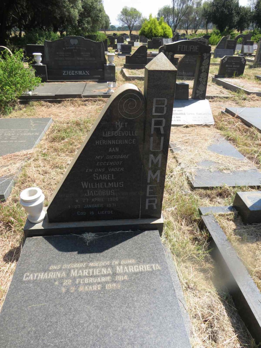 BRUMMER Sarel Wilhelmus Jacobus 1906-1971 & Catharina Martiena Margrieta 1914-199? 
