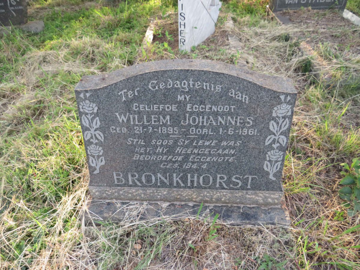 BRONKHORST Willem Johannes 1895-1961
