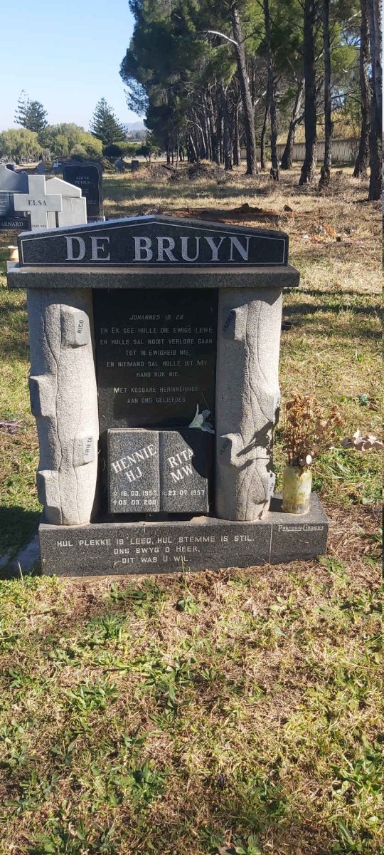 BRUYN H.J., de 1951-2011 &amp; M.W. 1957-