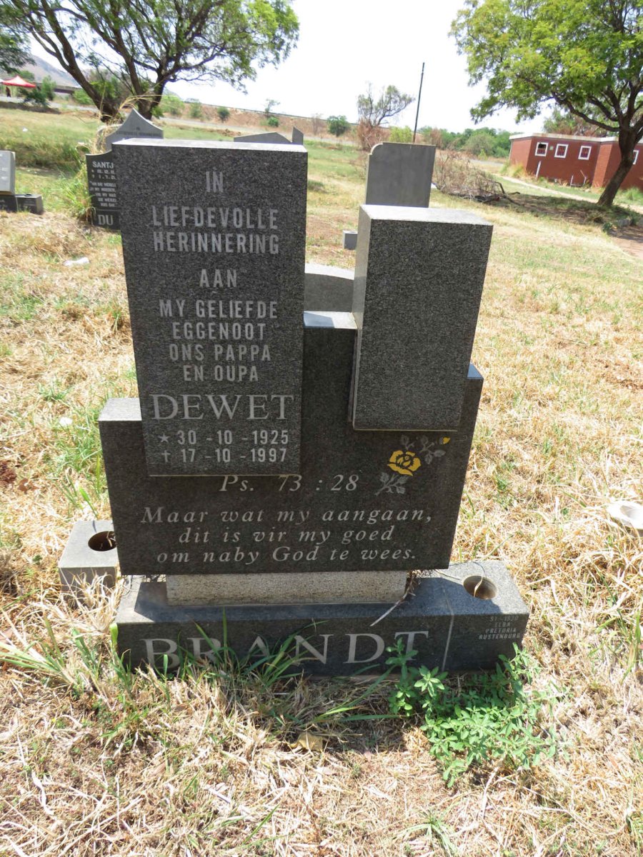 BRANDT De Wet 1925-1997