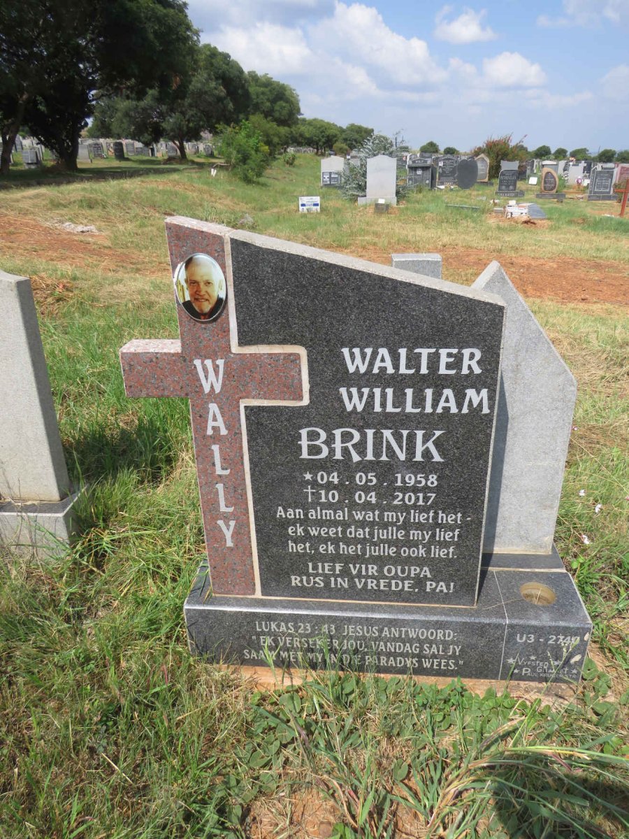 BRINK Walter William 1958-2017