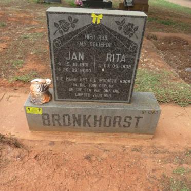 BRONKHORST Jan 1931-2000 & Rita 1935-