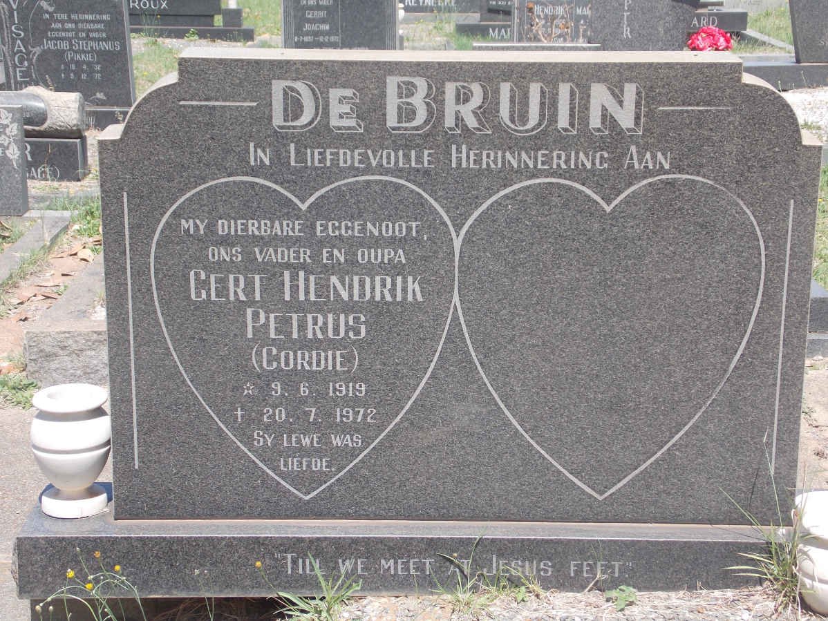 BRUIN Gert Hendrik Petrus, de  1919-1972