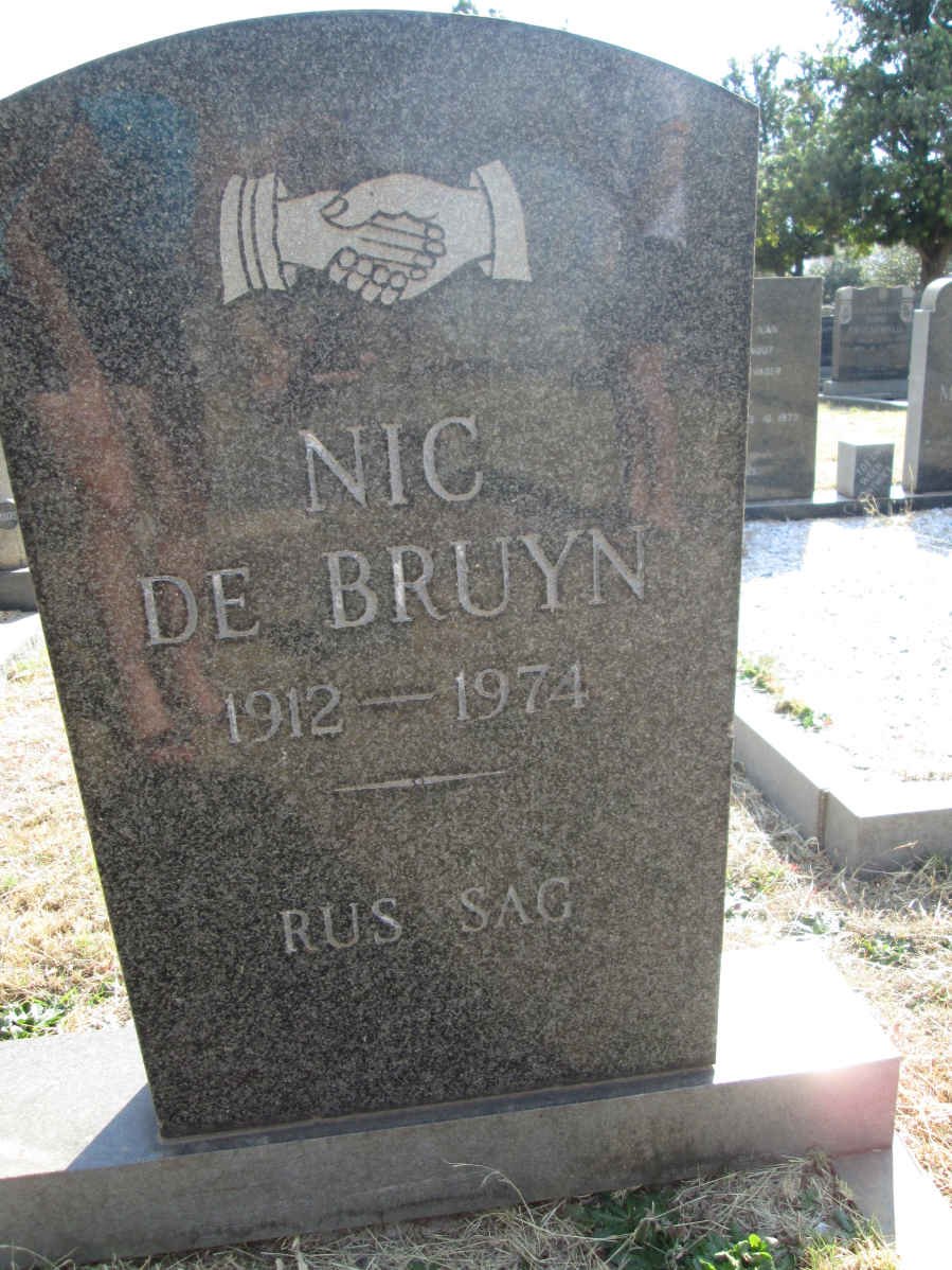 BRUYN Nic, de Bruyn 1912-1974