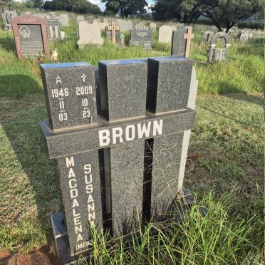 BROWN Magdalena Susanna 1946-2009