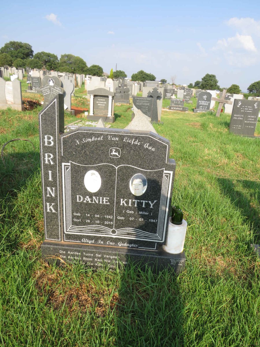 BRINK Danie 1942-2015 & Kitty MILLER 1947-