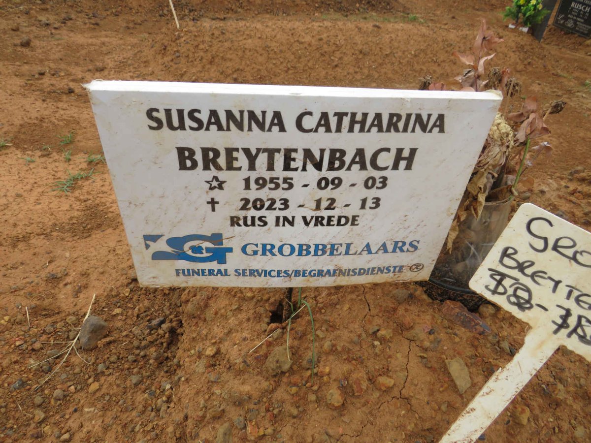 BREYTENBACH Susanna Catharina 1955-2023