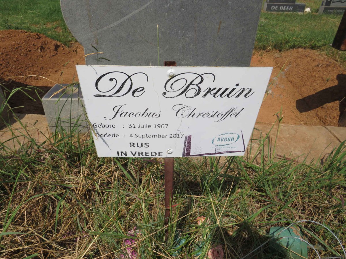 BRUIN Jacobus Chrestoffel, de 1967-2017