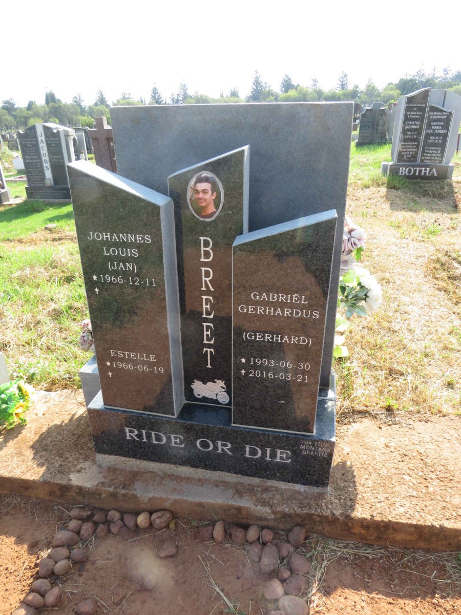 BREET Johannes Louis 1966-  & Estelle 1966- :: BREET Gabriel Gerhardus 1993-2016