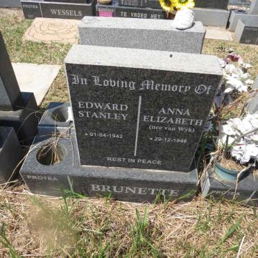 BRUNETTE Edward Stanley 1942- & Anna Elizabeth VAN WYK 1946- 