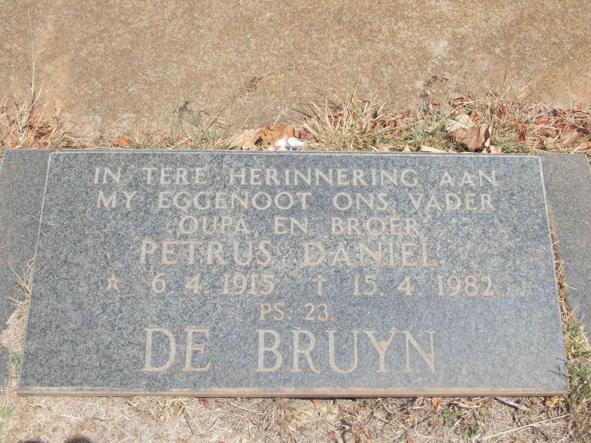 BRUYN Petrus Daniel, de 1915-1982